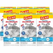 Glad ForceFlex MaxStrength Kitchen Drawstring Trash Bags